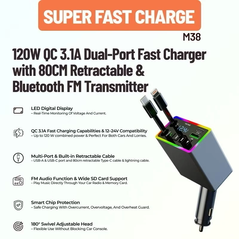 🇲🇾 ✨一插就能蓝牙+快充+听歌！太强了