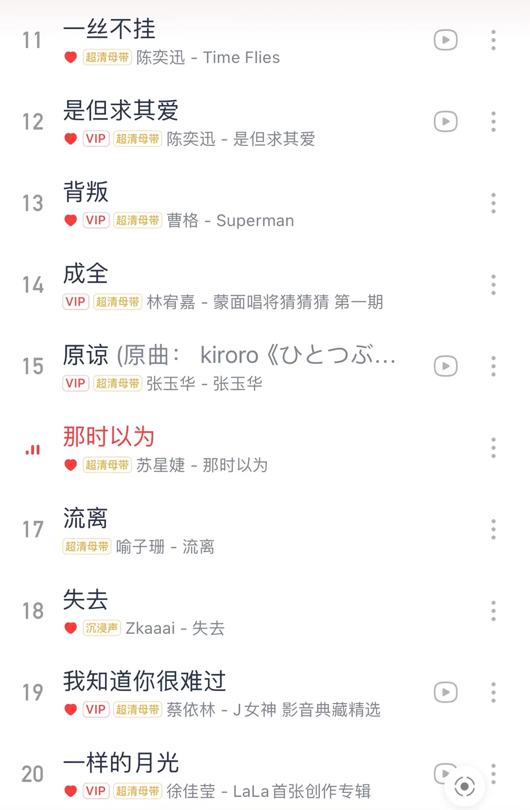 分手必听歌单｜❗️