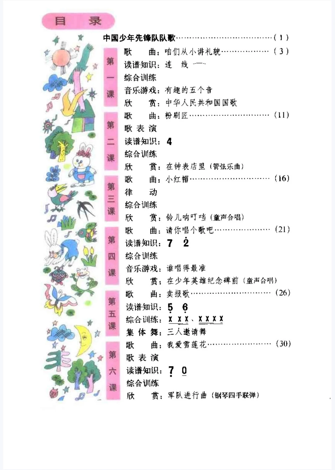 80后、90后小学音乐第四册，还记得吗？
