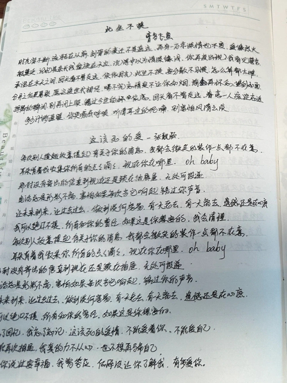 90后的歌词本｜该死的回忆攻击我