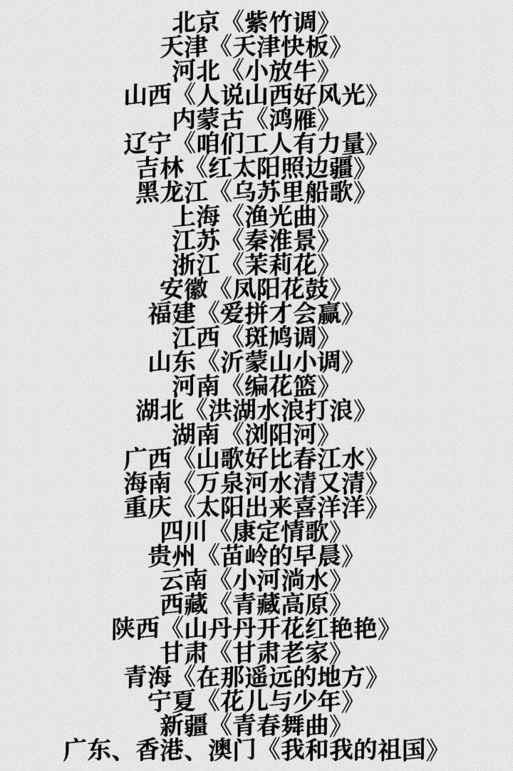看了全运会歌单，感觉我国民歌真是好听😍