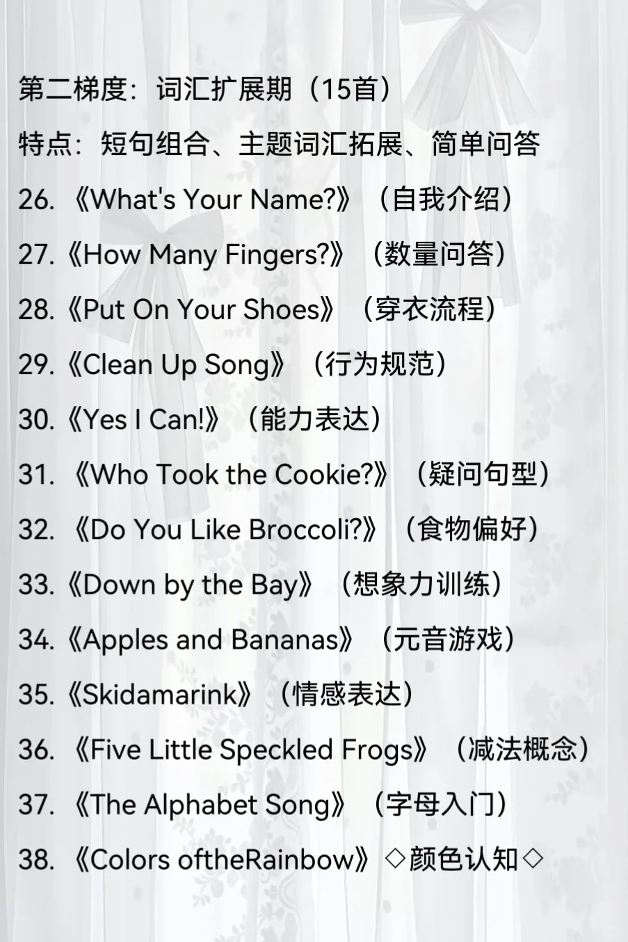 SSS儿歌50首最常用的初阶英语启蒙歌曲