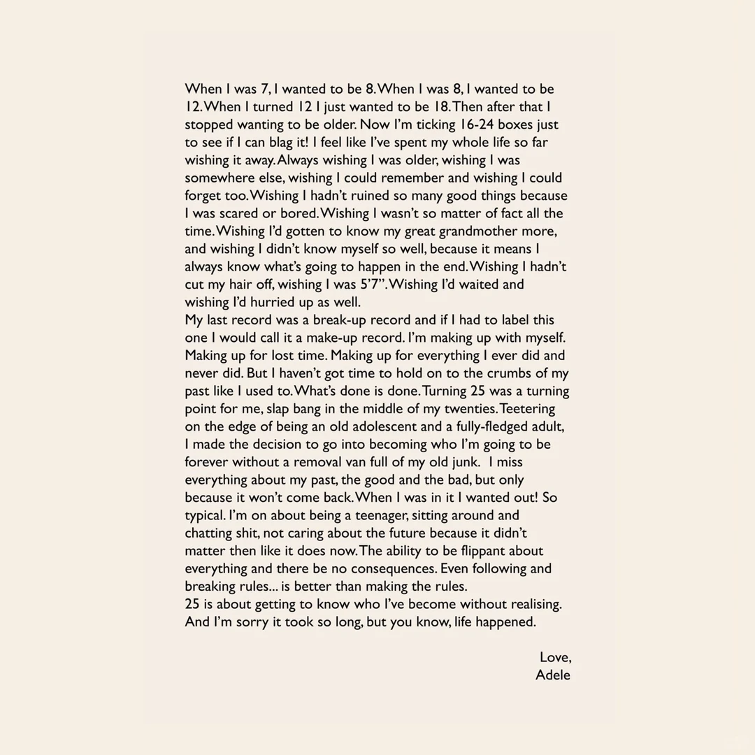 🚨Adele第3️⃣张专辑《25》发行10周年！！！