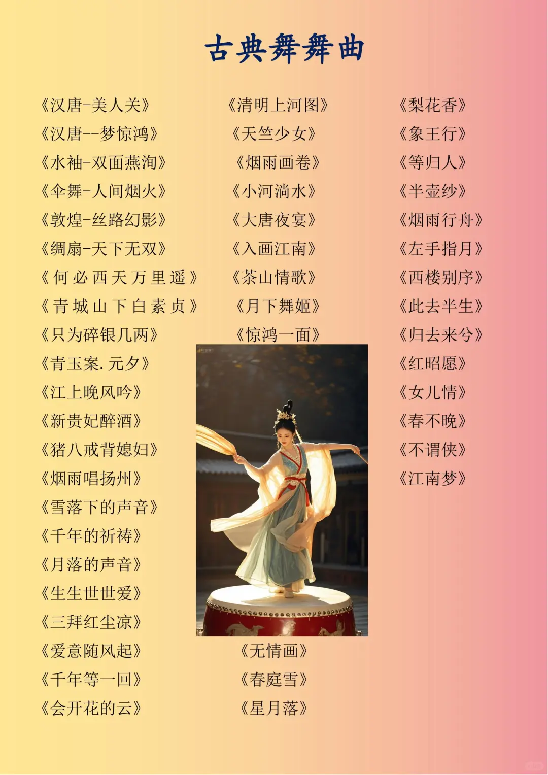 最火古典舞曲目,哪首是你的最爱?