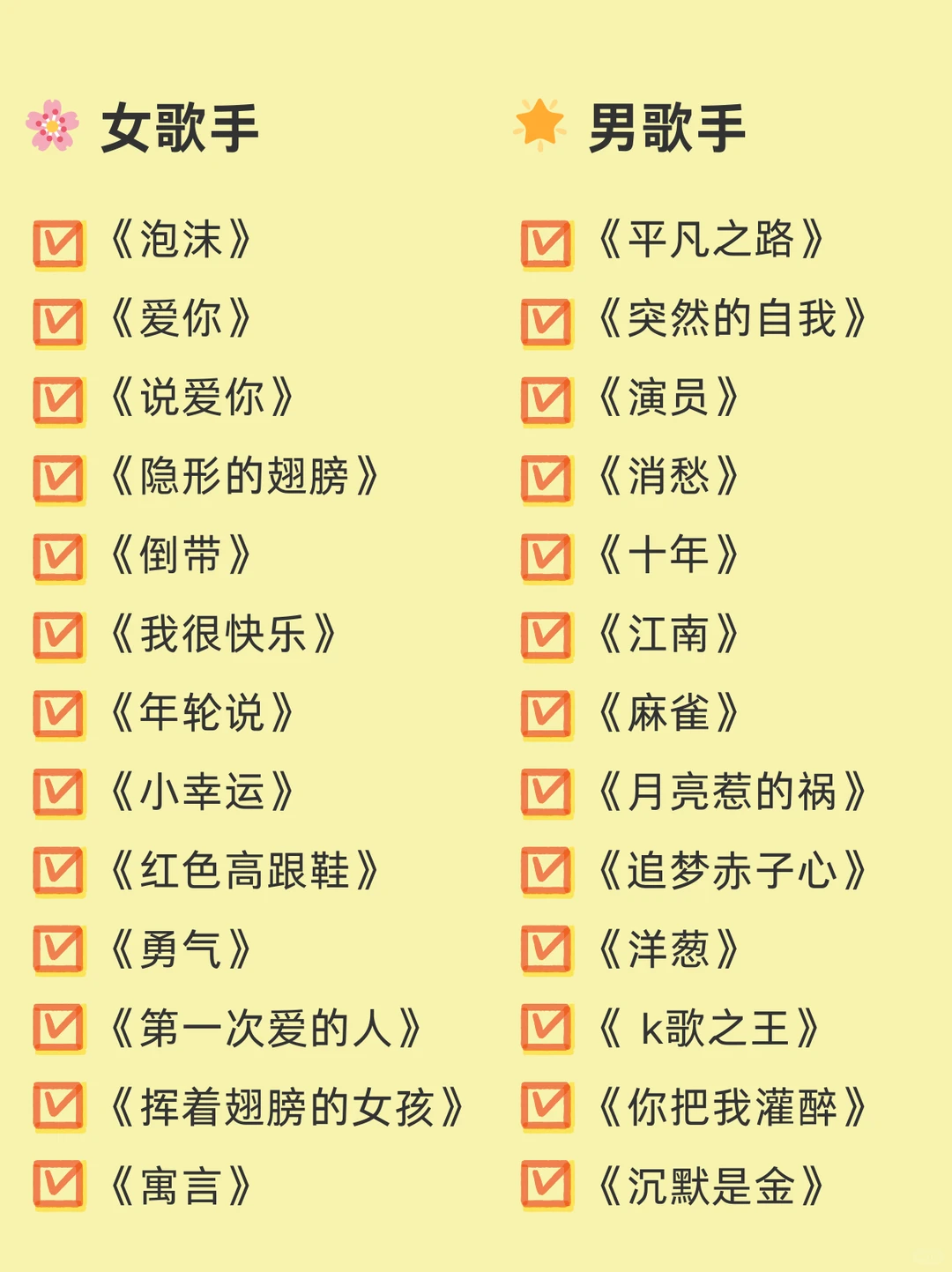 156首KTV必唱歌单,从此告别歌荒
