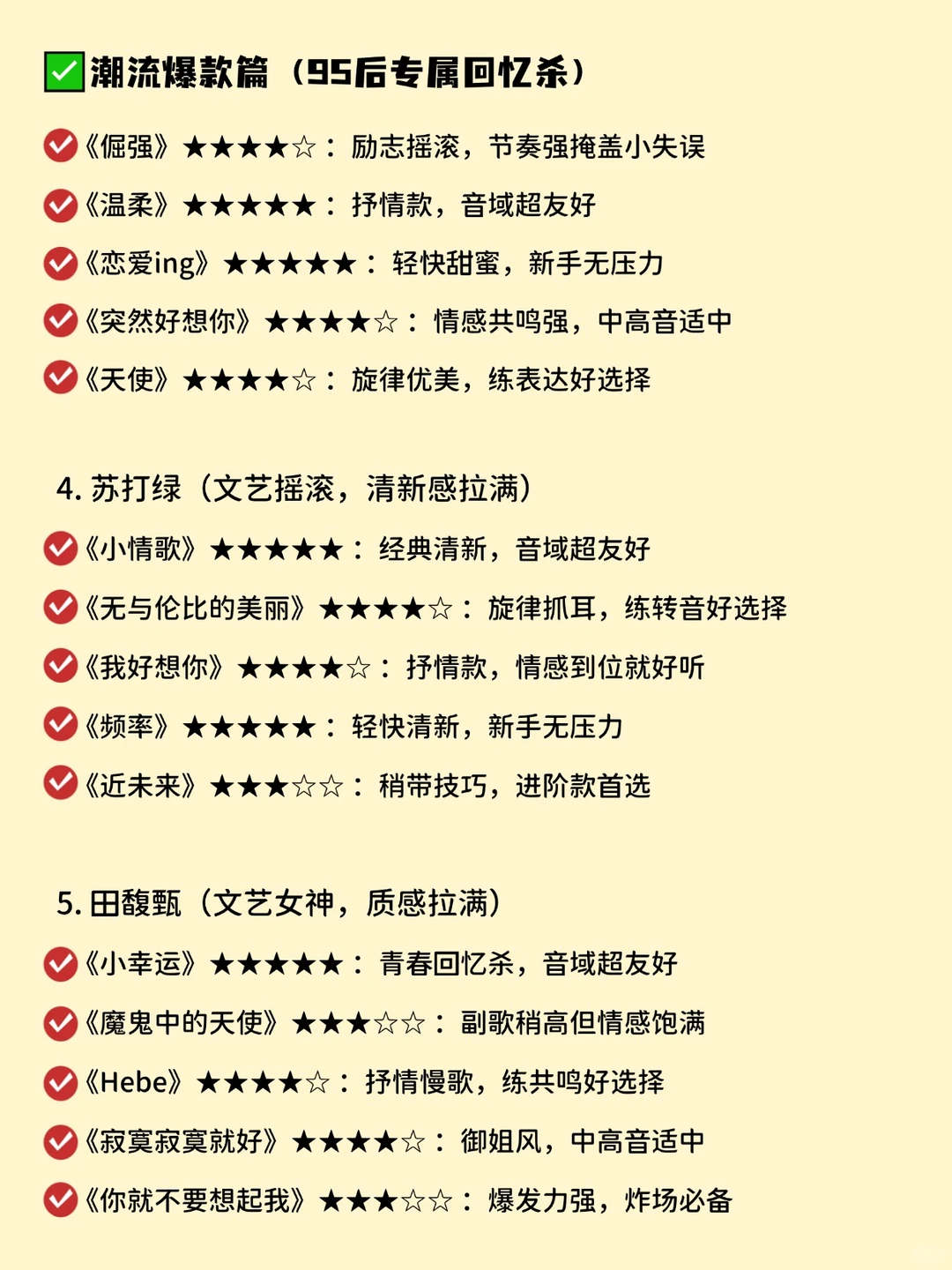 100首KTV封神歌单,闭眼点不翻车!