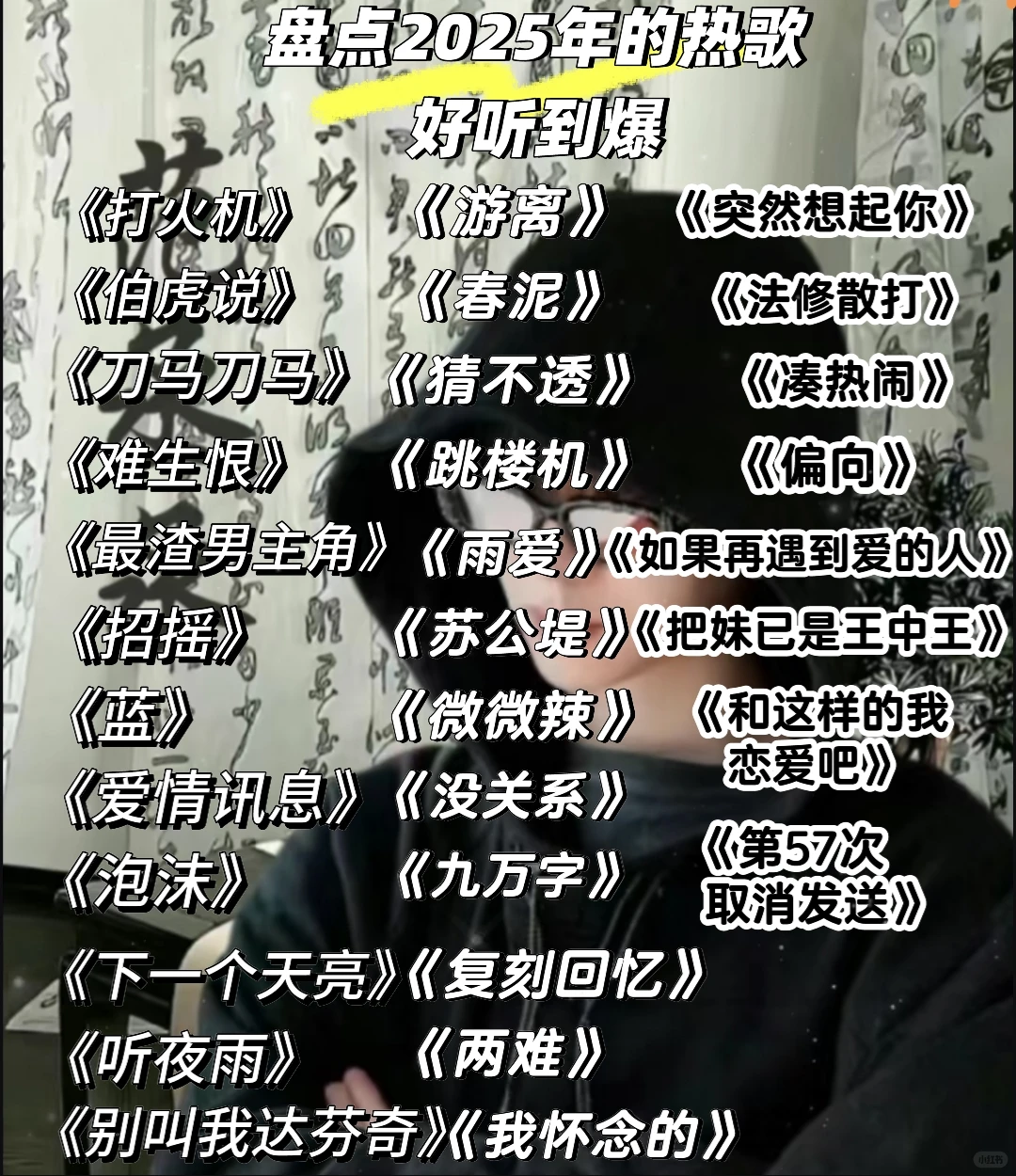 快来听2025年最好听的歌吧！