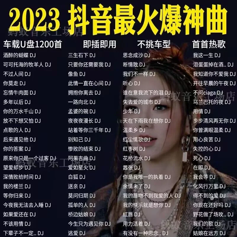抖音热歌DJ全中文U盘网络抖音快手热门歌曲合