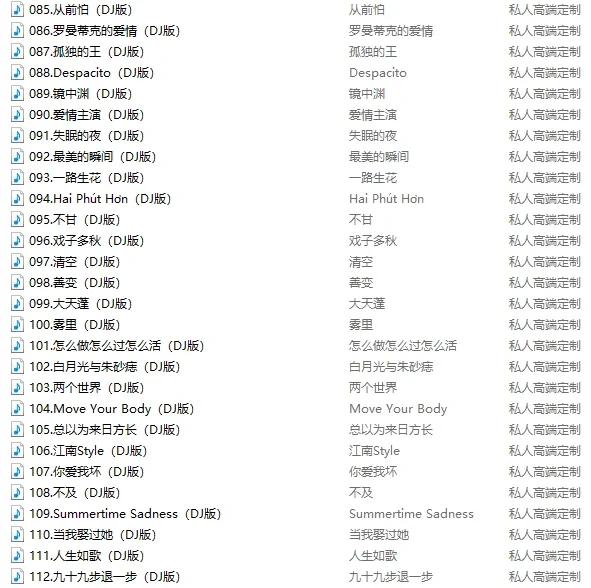 车载MP3音乐【抖音中英文热歌榜DJ舞曲】