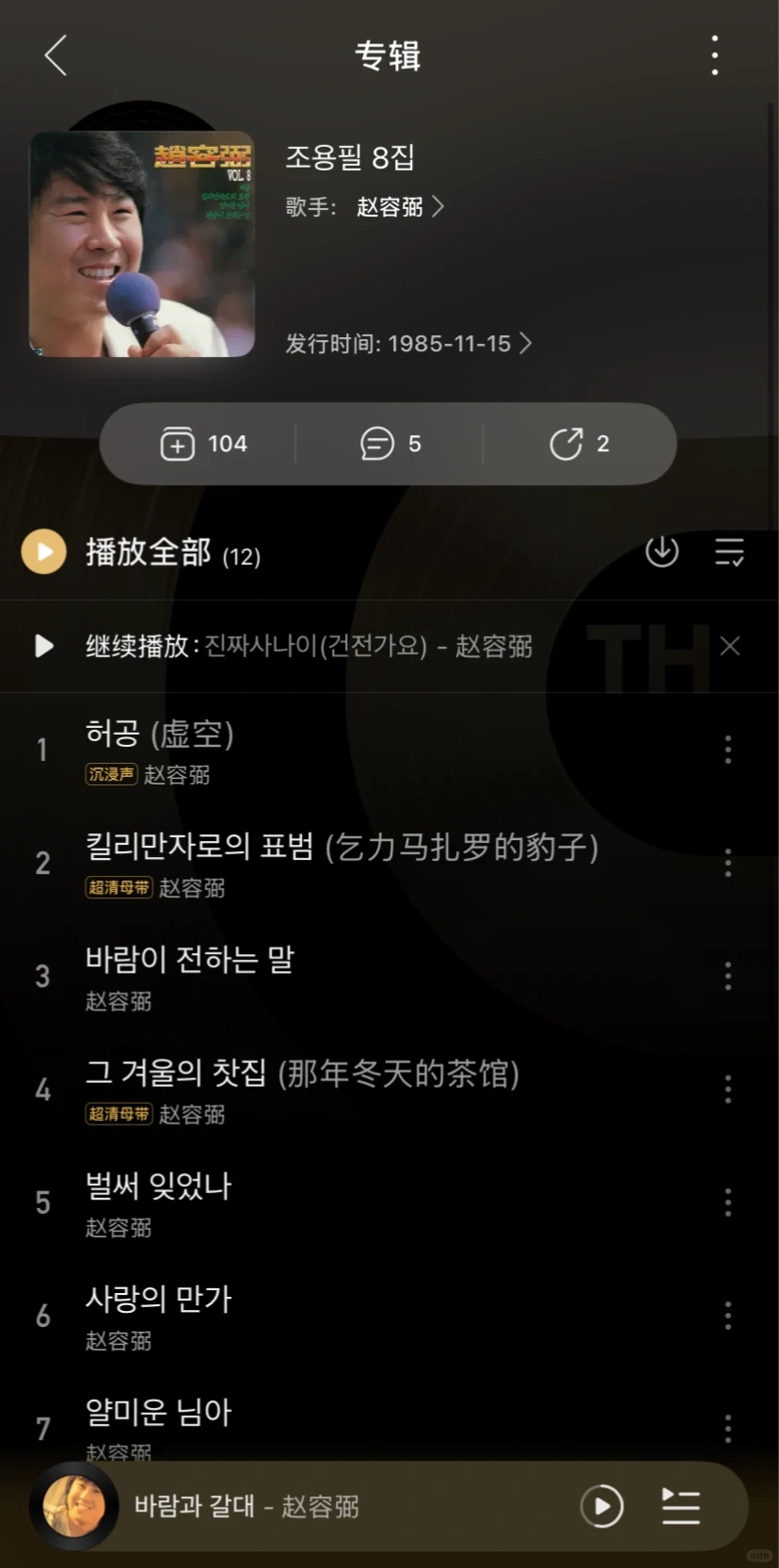 私藏 韩国80年代歌曲