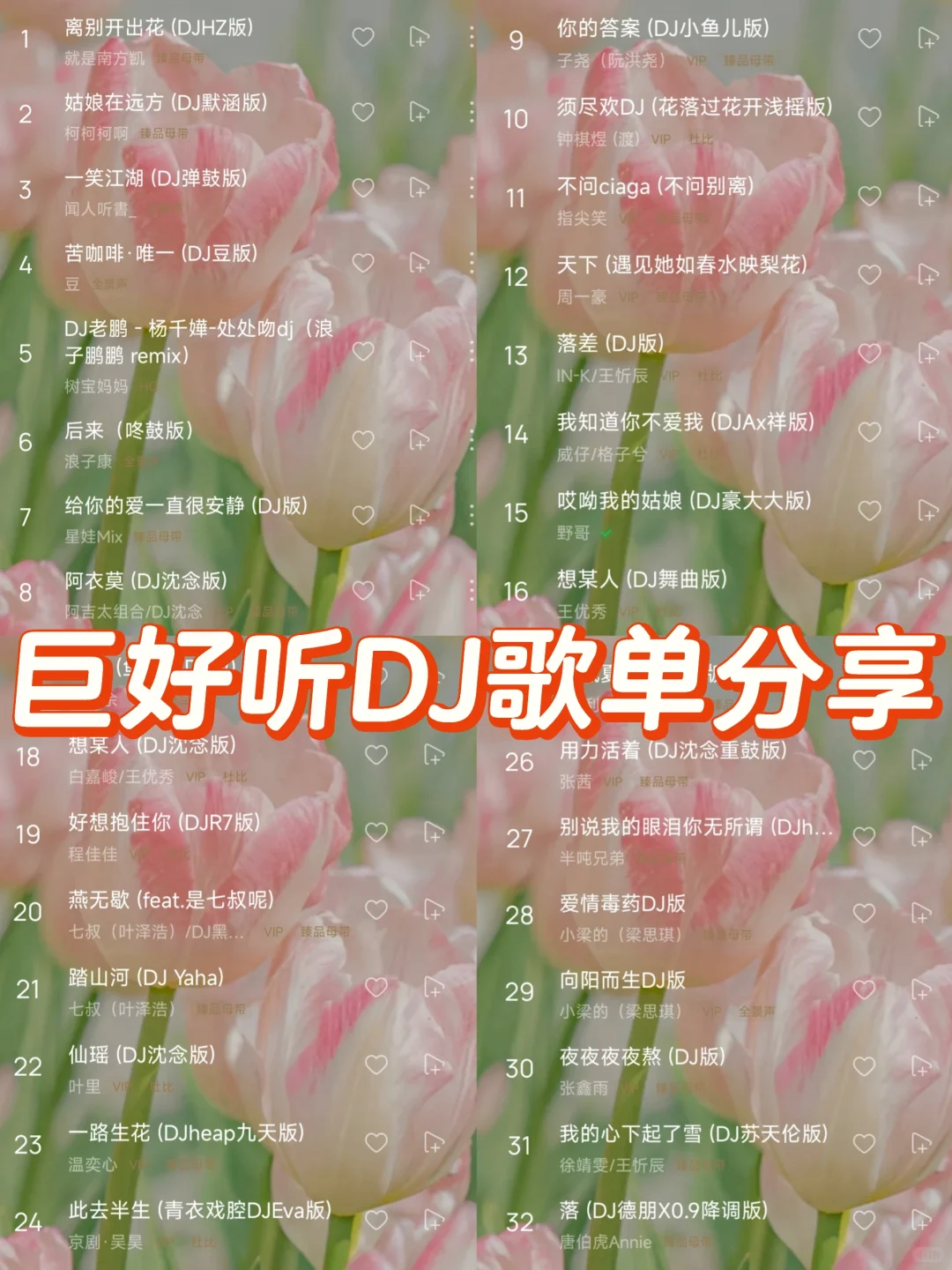 歌单分享 l 抖音最火DJ嗨曲 开车必备歌单