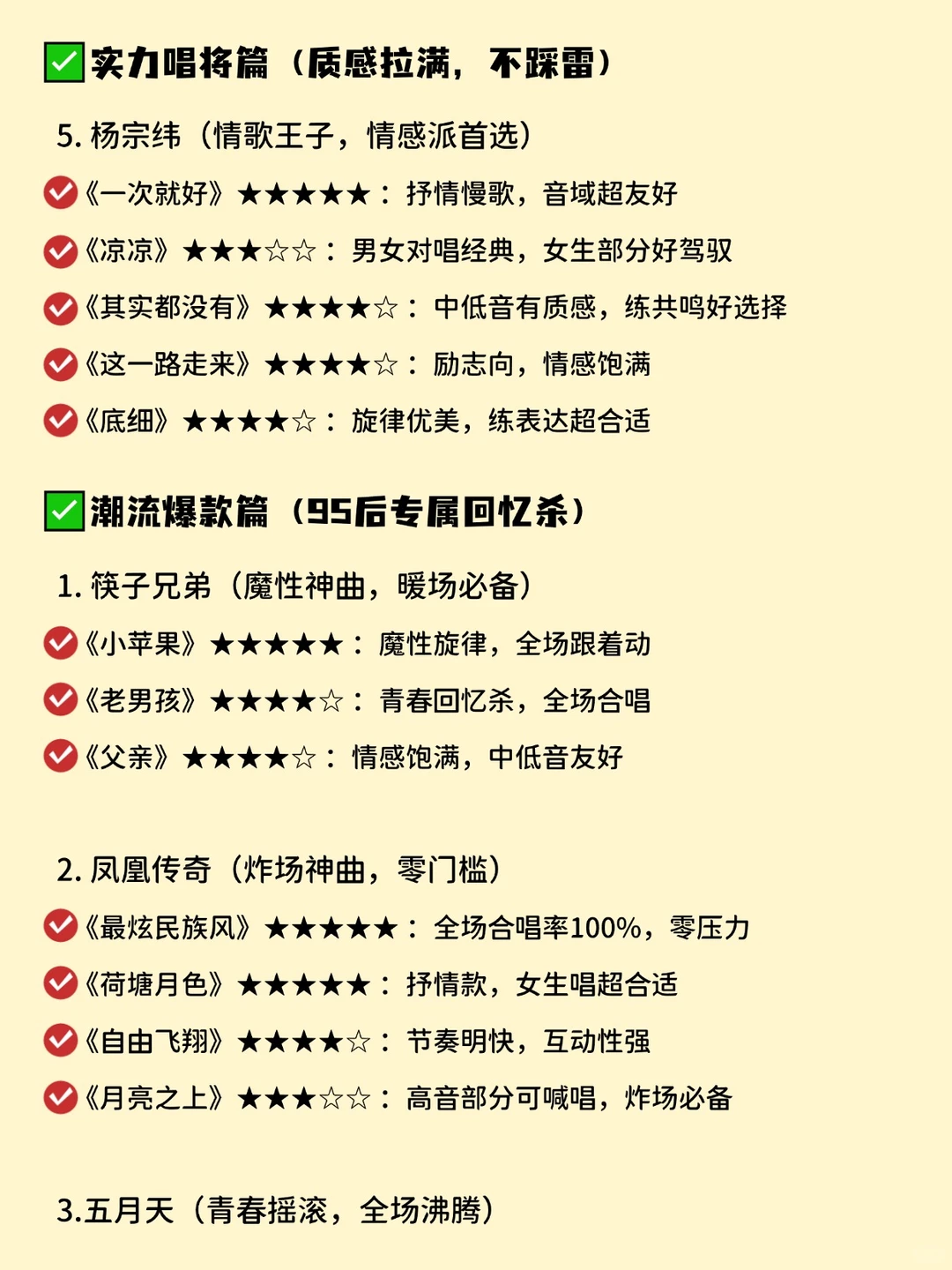100首KTV封神歌单,闭眼点不翻车!