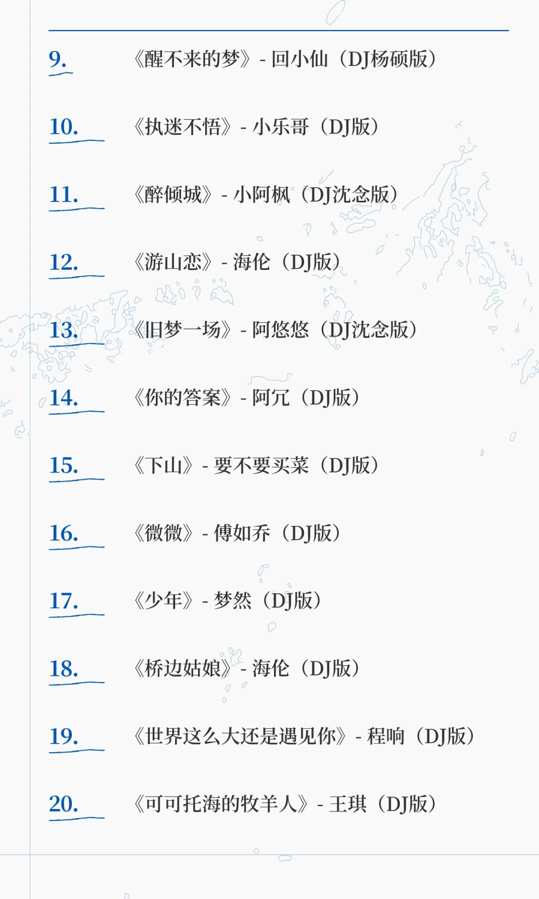 直播热门DJ歌曲（100首）