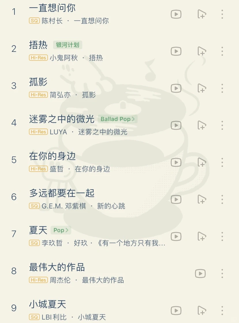 华语｜值得收藏的华语热曲