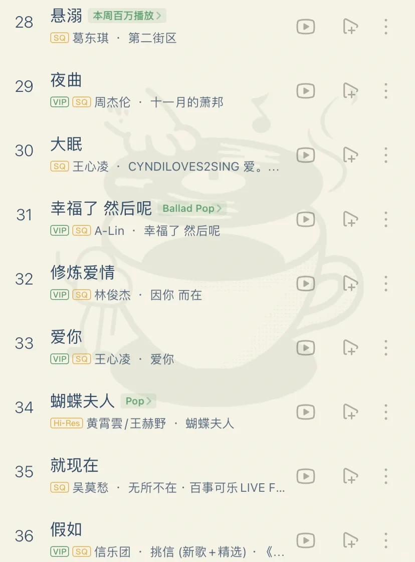 华语｜值得收藏的华语热曲