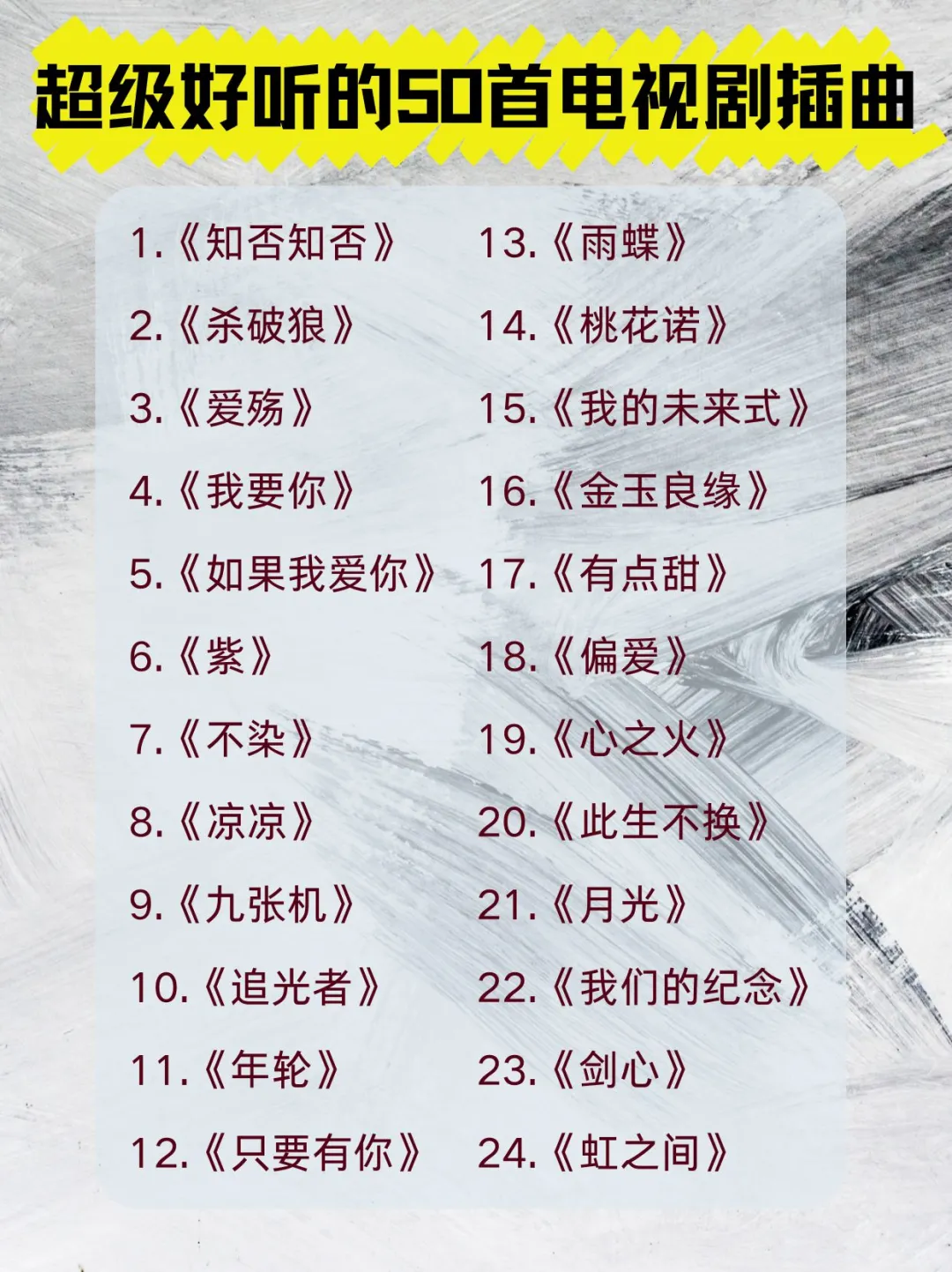 超级好听的50电视剧ost🎶
