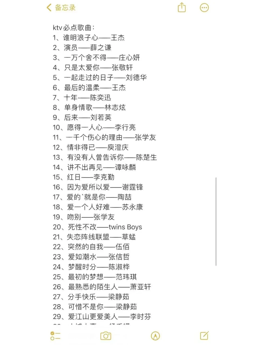 新年 ktv 必点歌曲