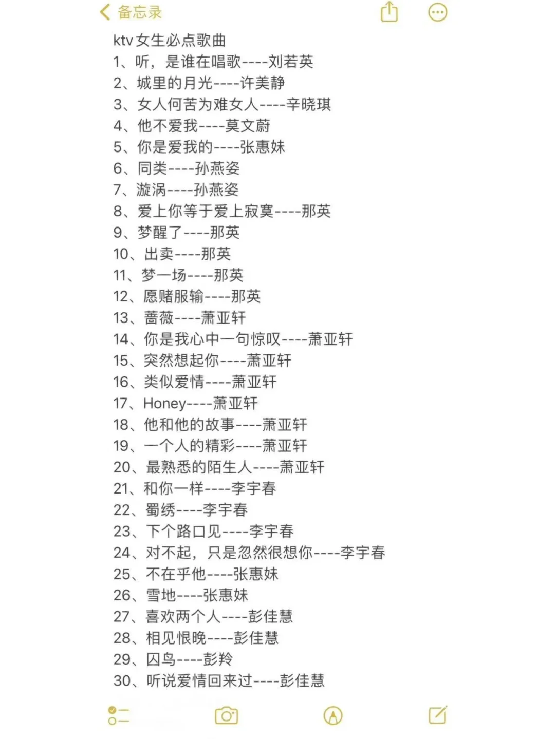 新年 ktv 必点歌曲