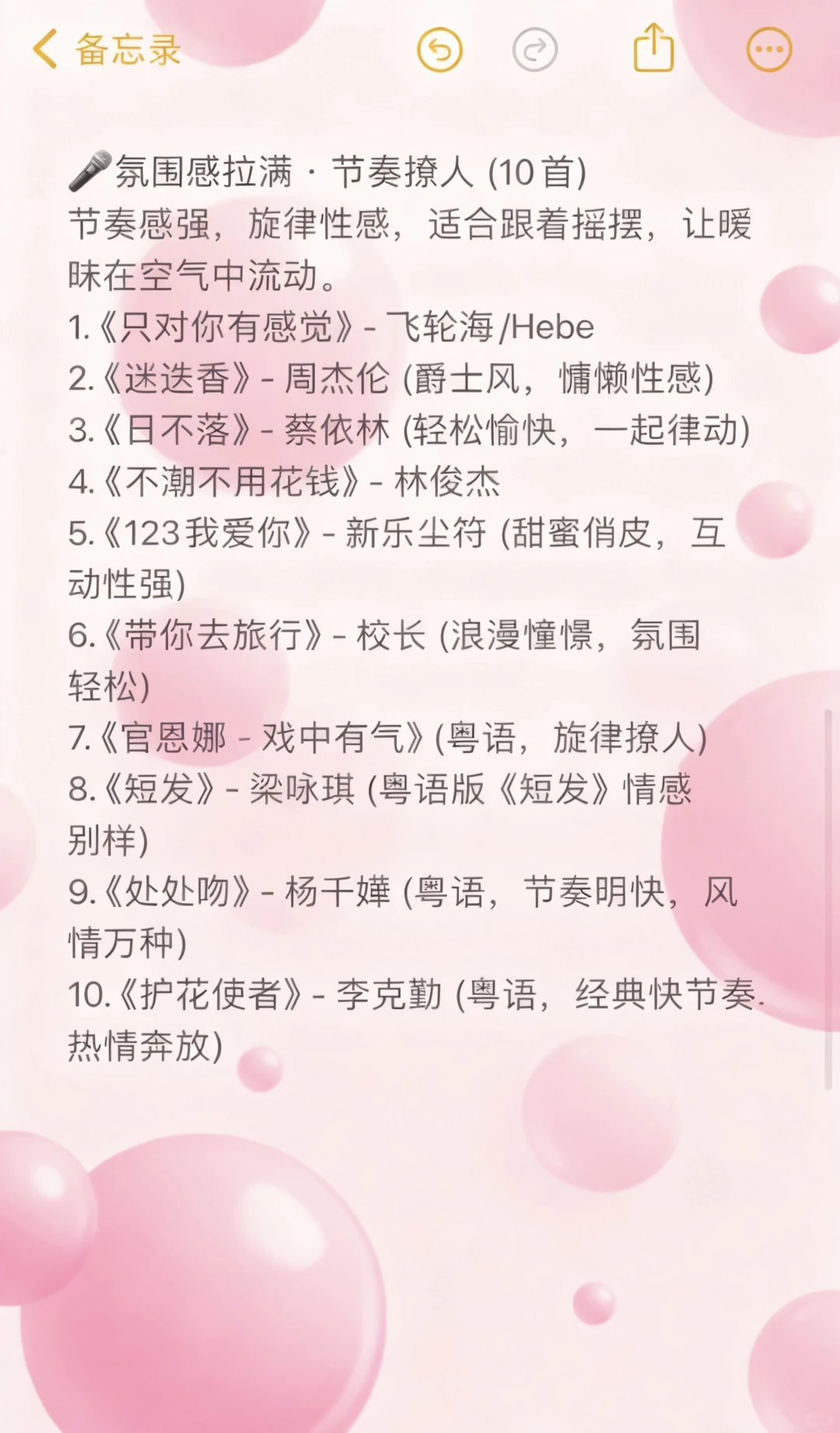 酒后KTV暧昧歌单~🐈