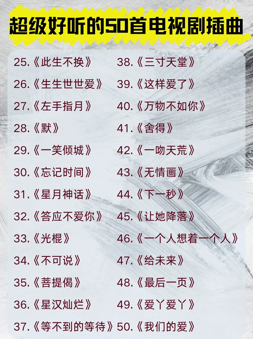 超级好听的50电视剧ost🎶