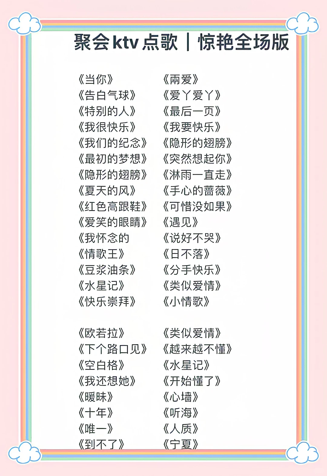 聚会KTV点歌 惊艳全场版