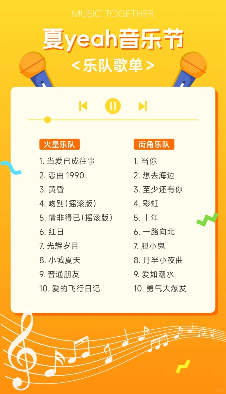 报！本周末新增一音乐节🎵歌单来袭！