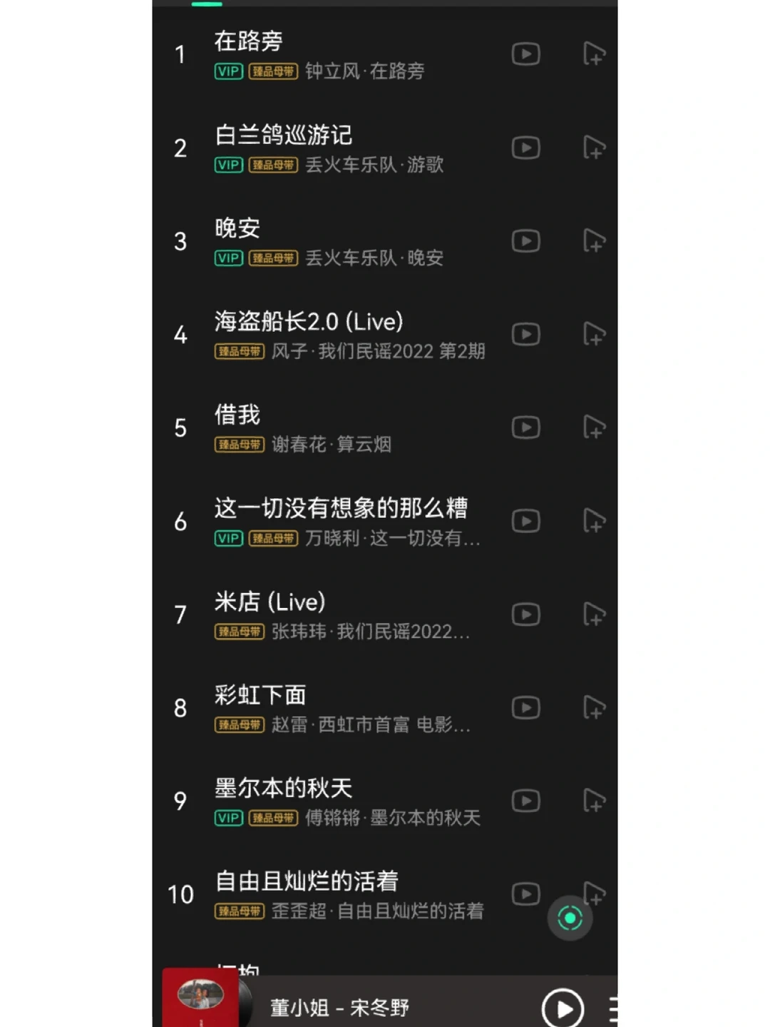 看了我们民谣之后被种草的歌单，贼好听❗️