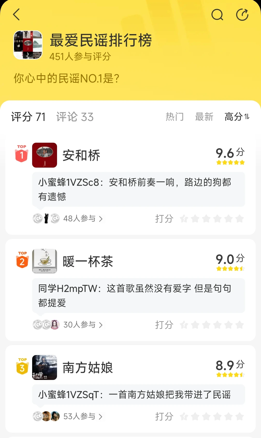 民谣就是最耐听的音乐🤗