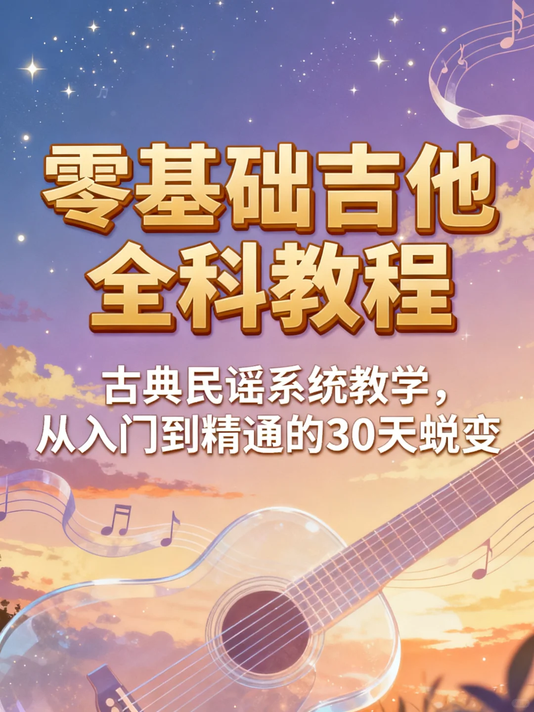 零基础30天弹会七里香！新手必看