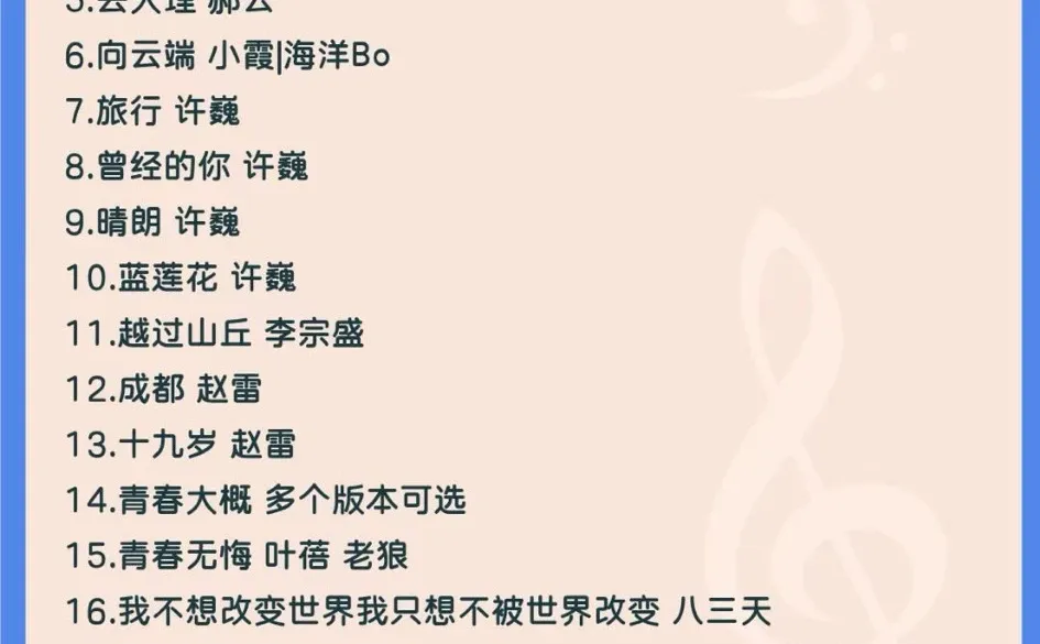 出行歌单分享：反正也赚不到钱，去旅游吧～