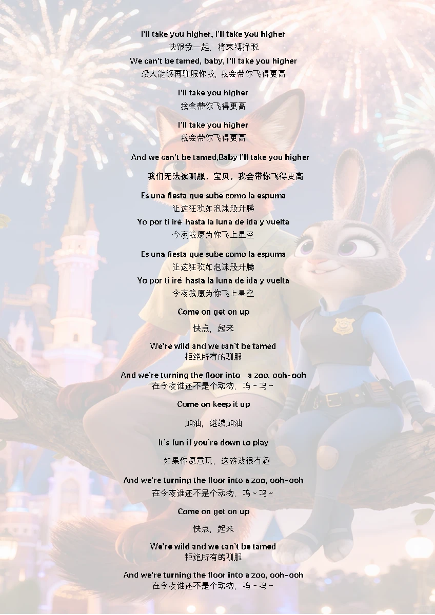 【迪斯尼动画学英语】疯狂动物城Zoo歌词