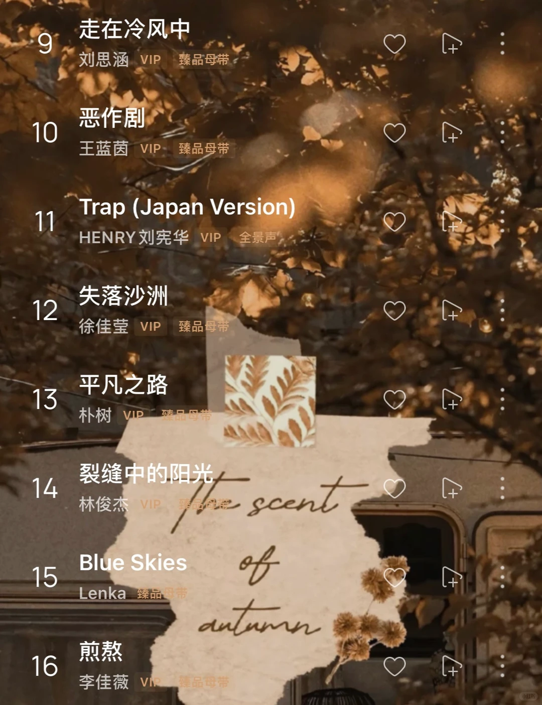 我的宝藏歌单又来分享啦🎶