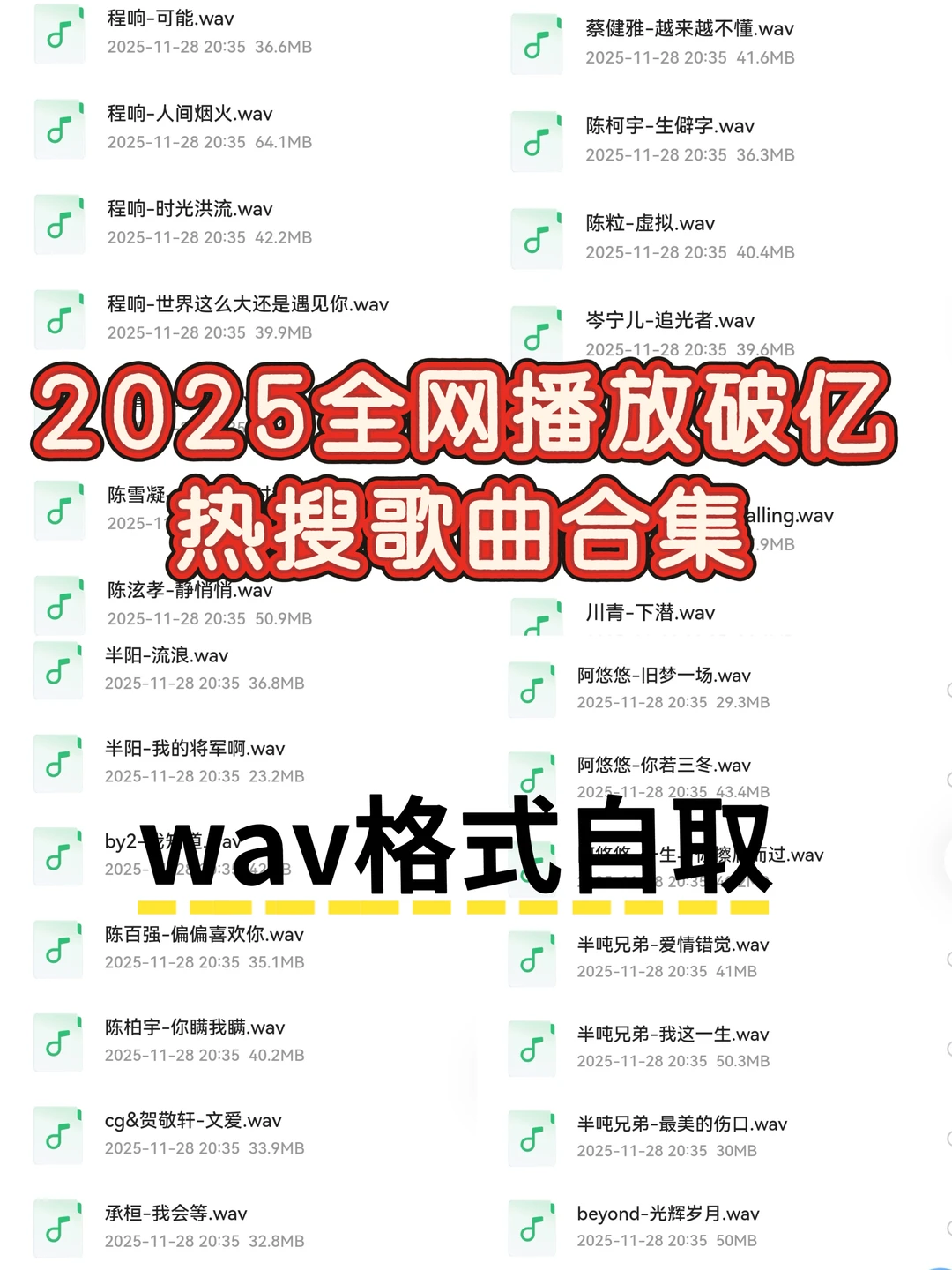 2025年网络播放破亿的热搜无损音乐合集