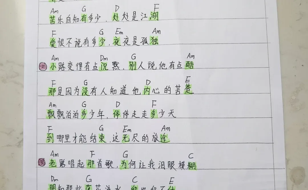 民谣曲谱分享08：老路小路