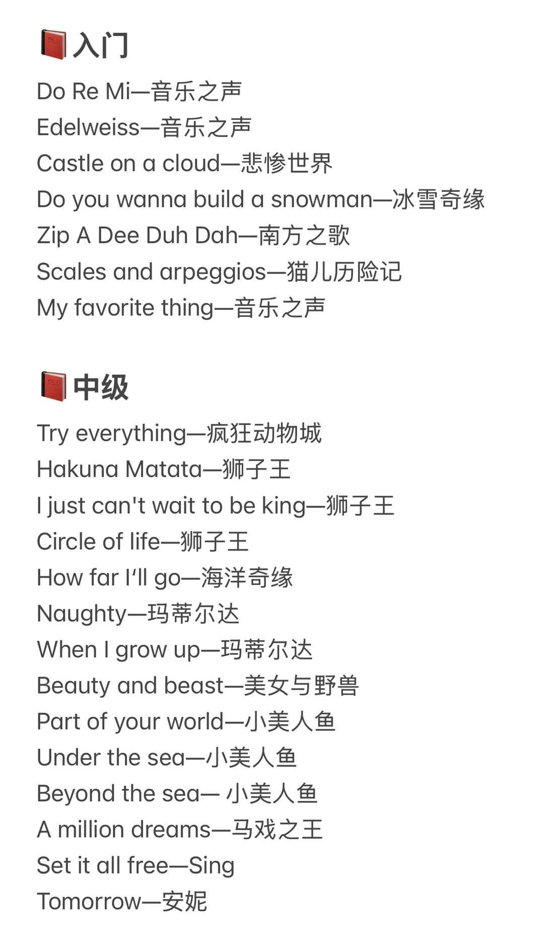 📕儿童音乐剧经典曲目合集💾乐谱伴奏