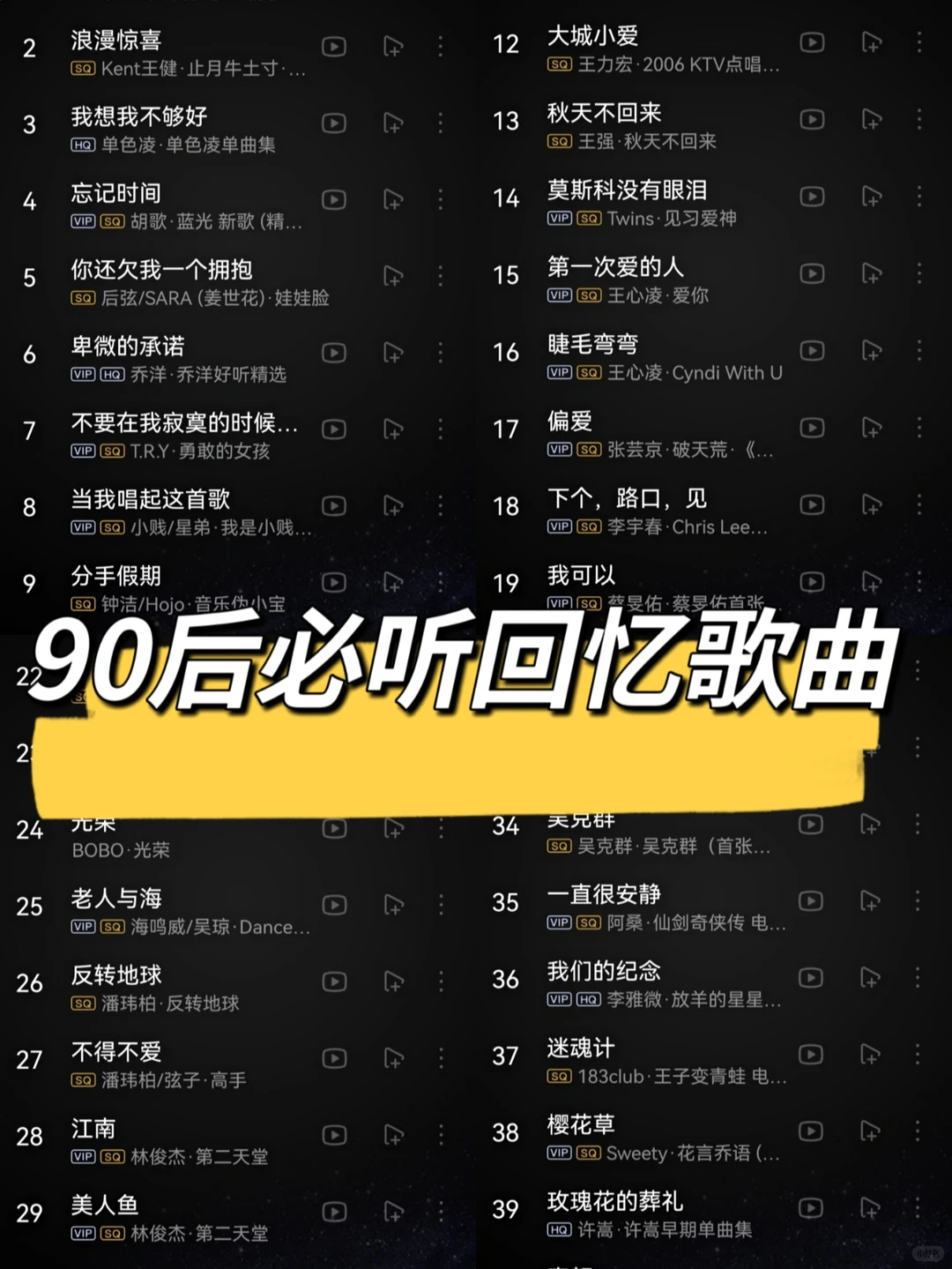 90后的青春回忆，每首必听？