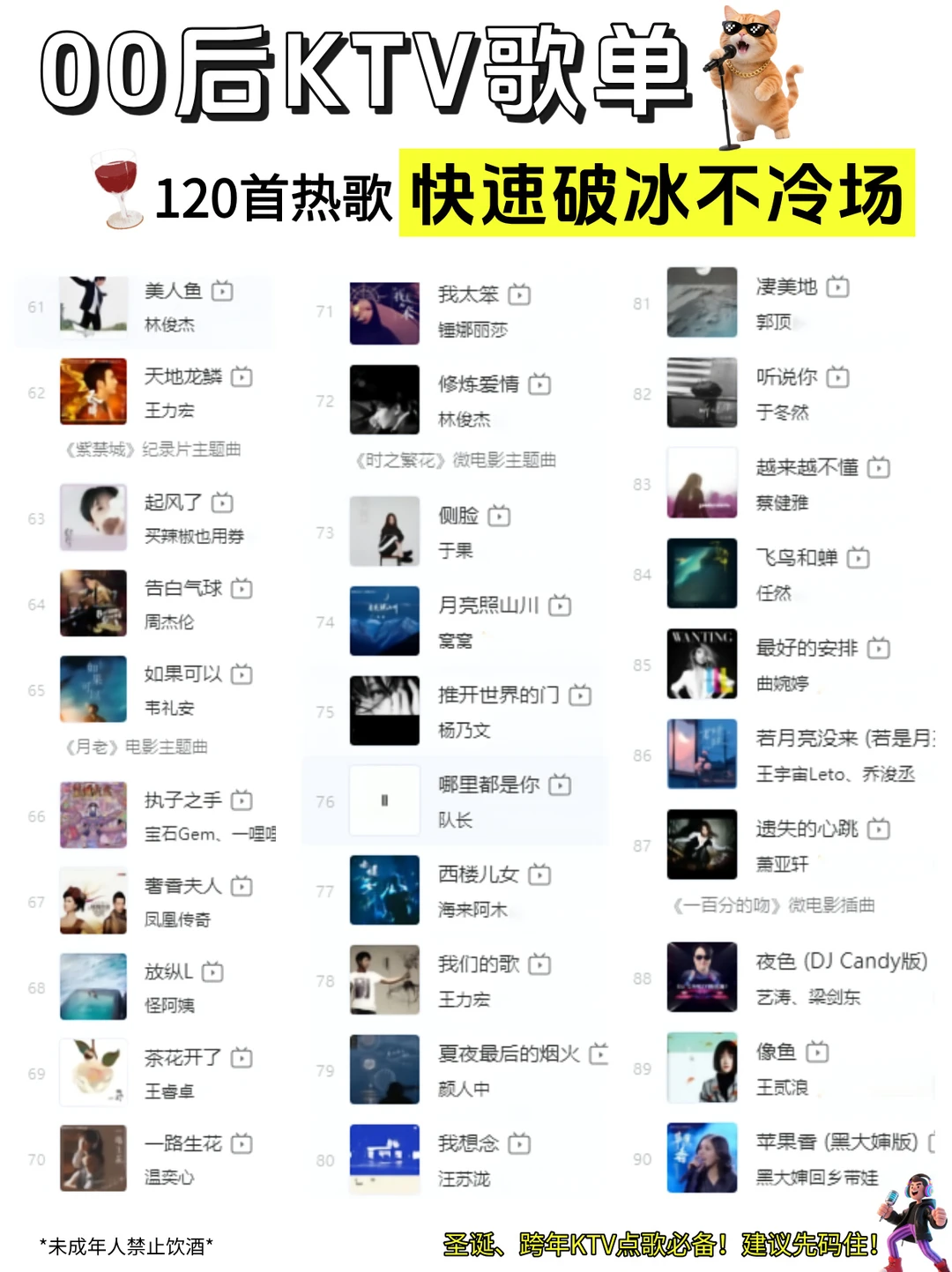 120首ktv必唱的歌曲！朋友们都抢着唱🥰