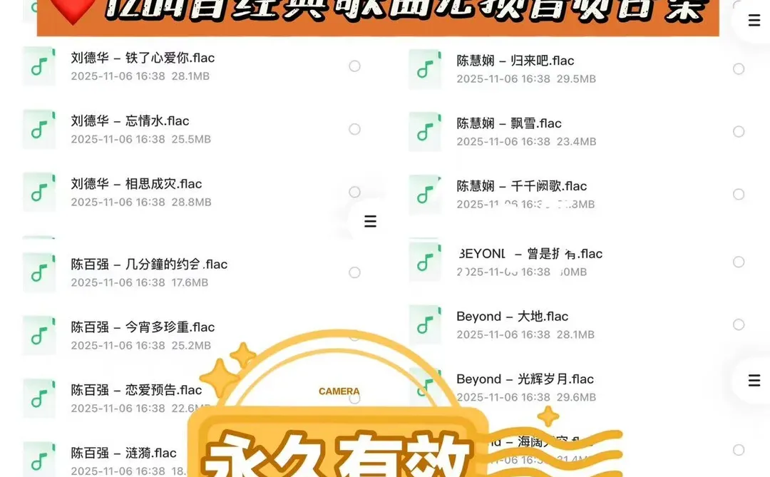 🔥1246首经典歌曲无损音乐合集！