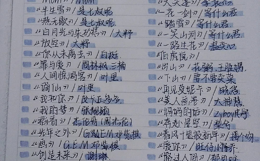 那些听了又听的宝藏歌曲（华语篇）