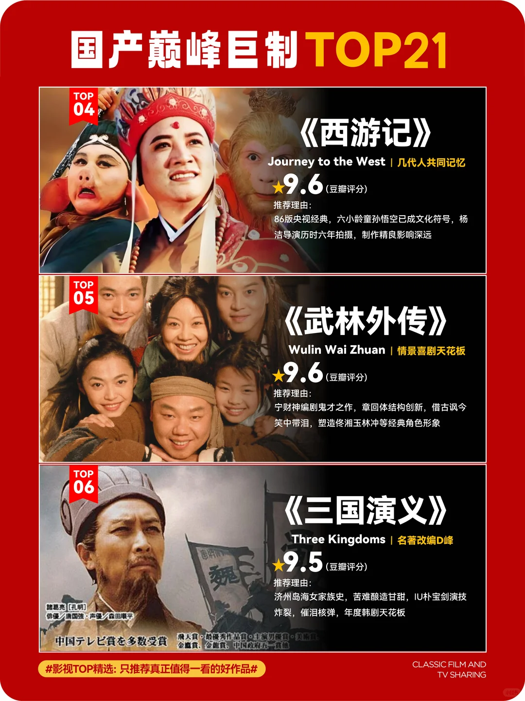 剧荒终结者!国产剧巅峰TOP21🏆此生必看