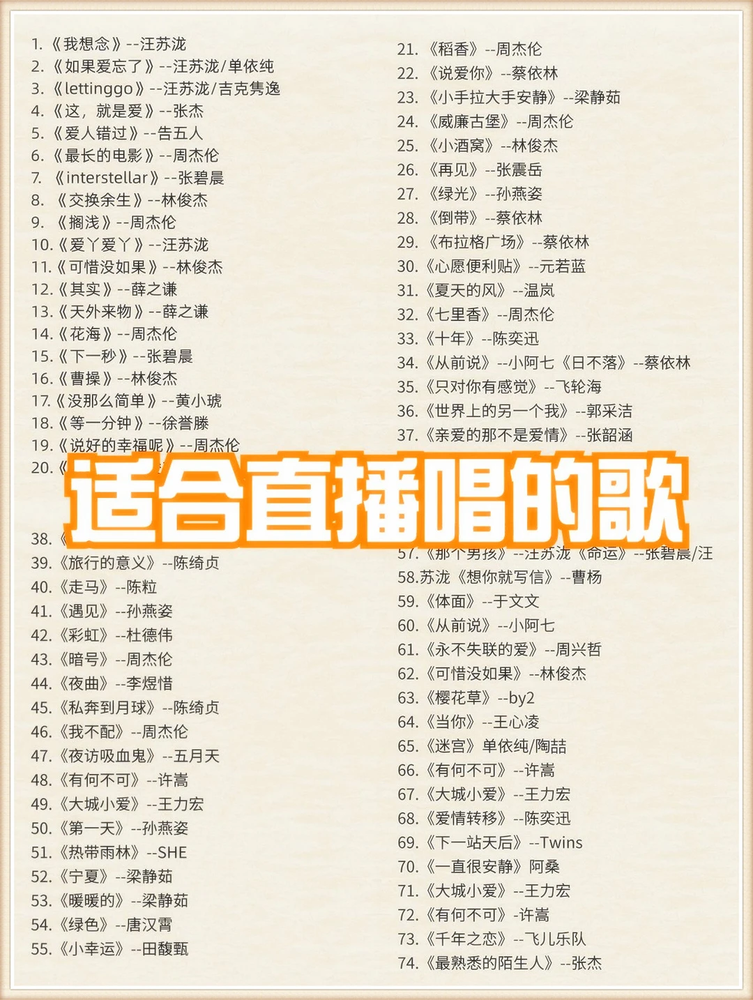 赶紧码住💥爆火华语 ktv 必唱歌单
