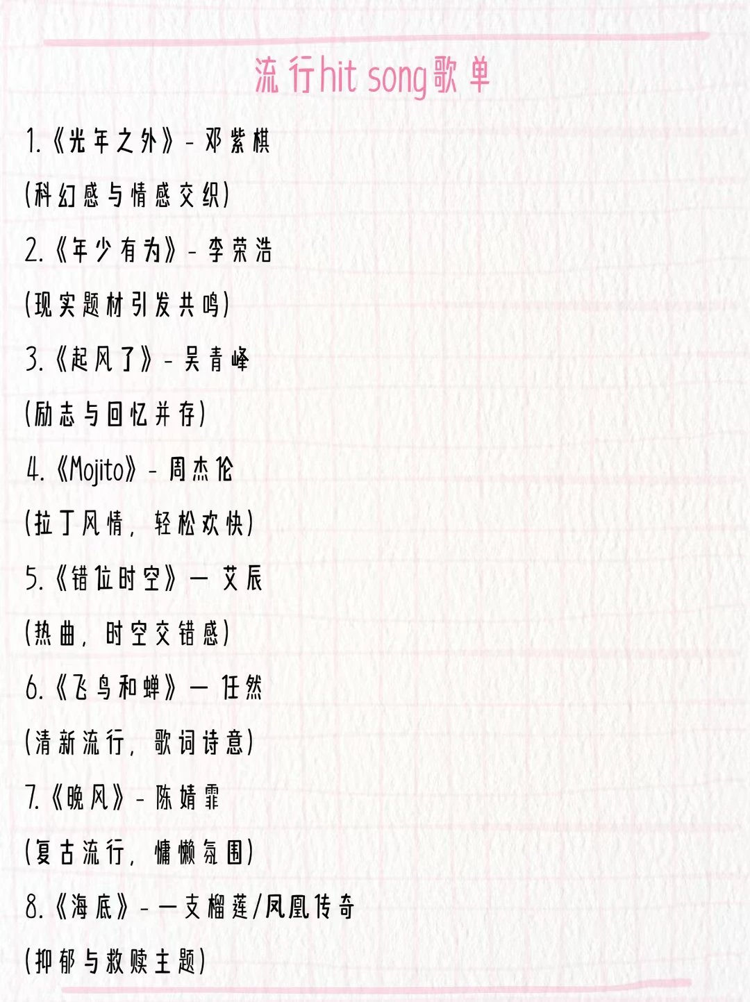 🎤🎤🎤语音厅五大曲风歌单！轻松拿捏老板