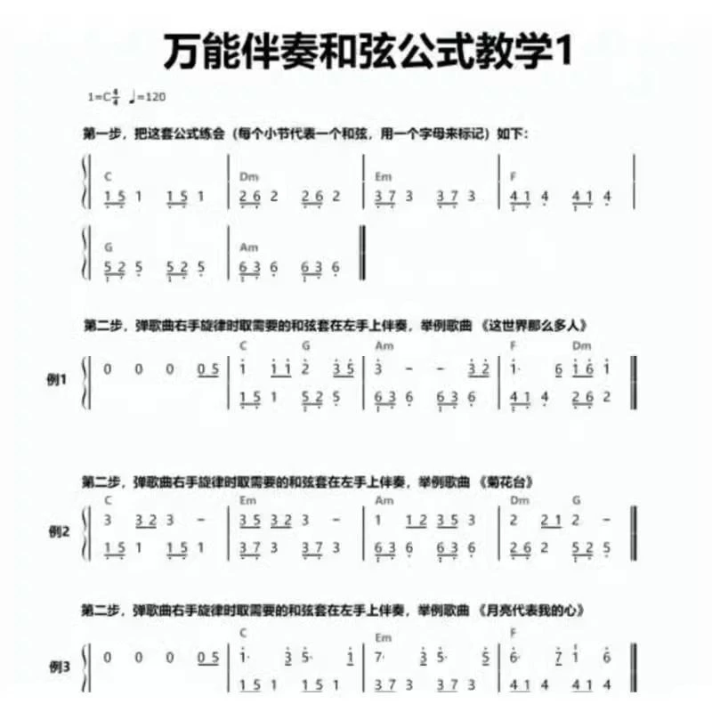 106首流行钢琴双手简谱PDF和弦曲谱电子版