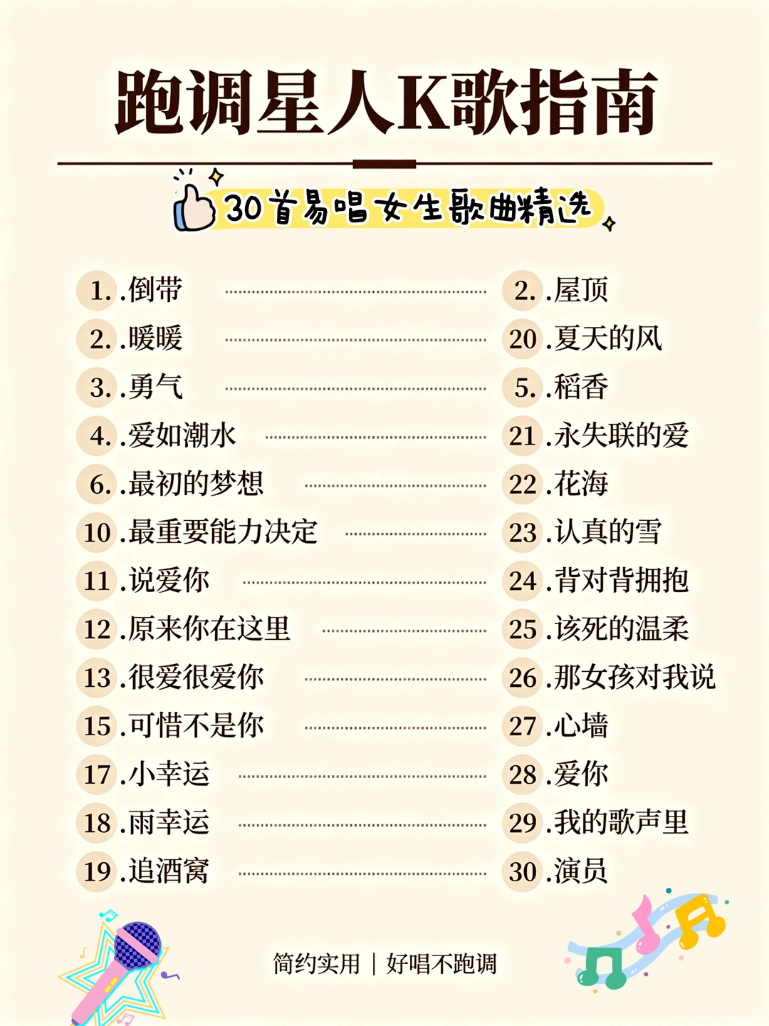 唱歌跑调的人，适合唱什么歌曲😎