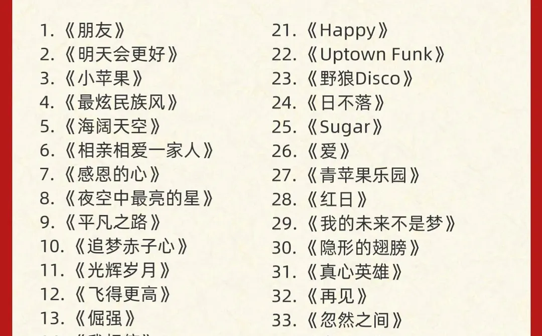 年会不知道唱什么？！赶紧看过来❗