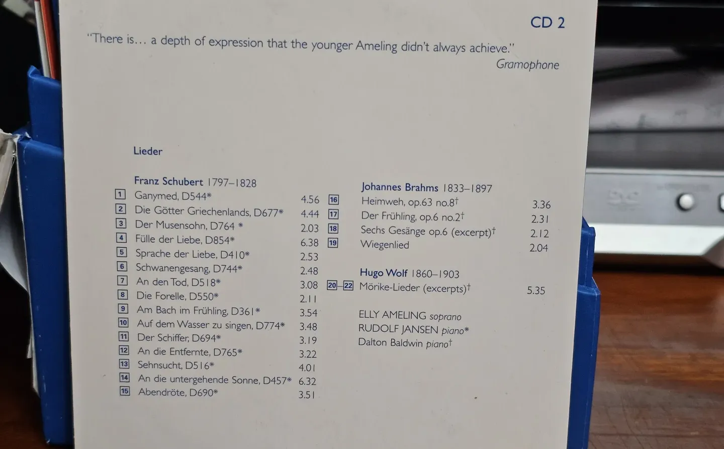 今日专辑-Ameling 演唱艺术歌曲