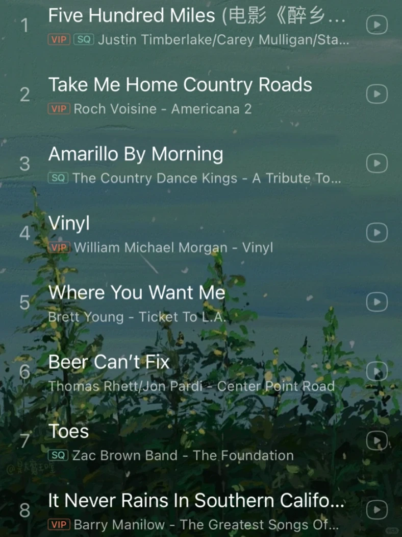 私藏歌单｜超级好听的乡村民谣‼️