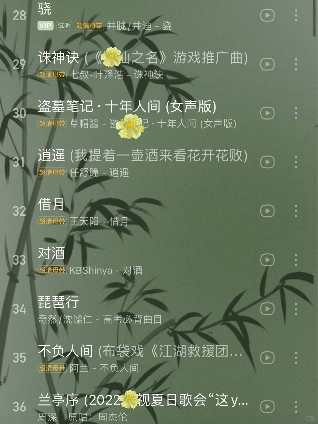 36首珍藏歌曲｜2023古风歌曲精选推荐哦～