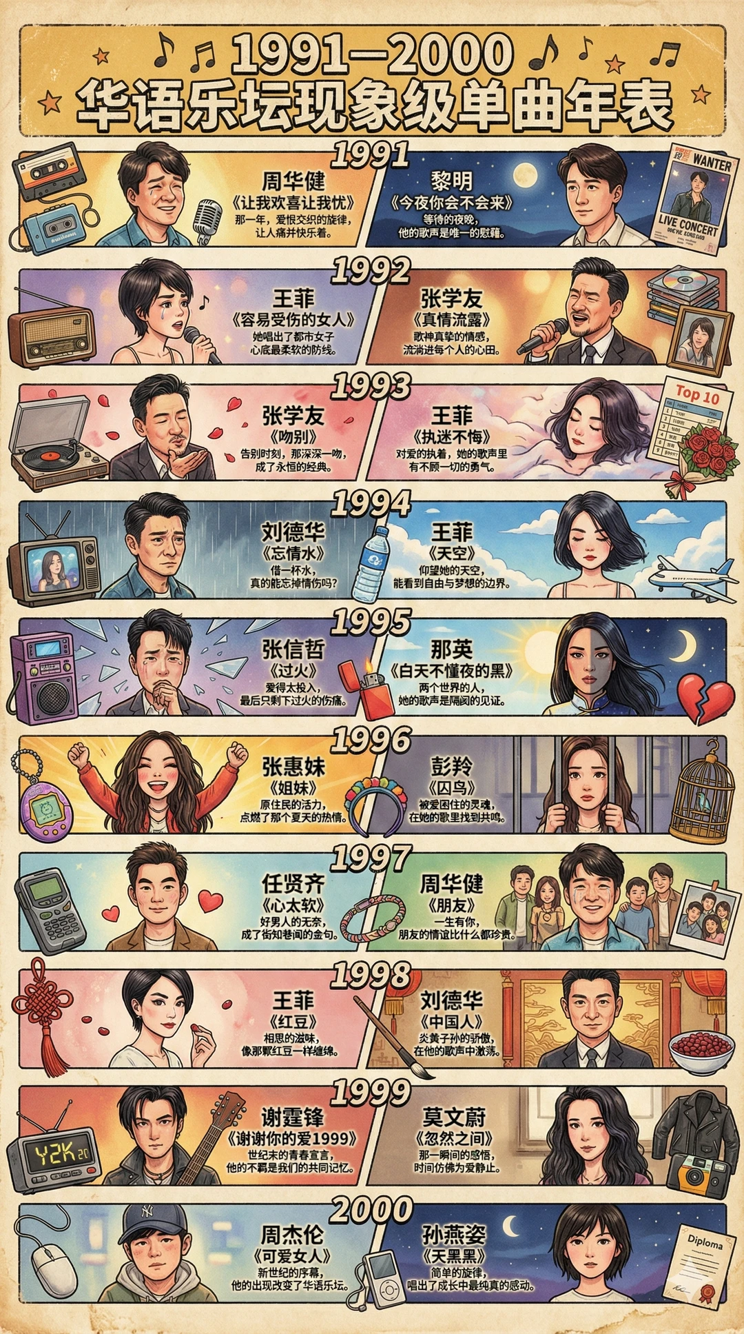 华语乐坛30年神仙打架史！终极版建议收藏