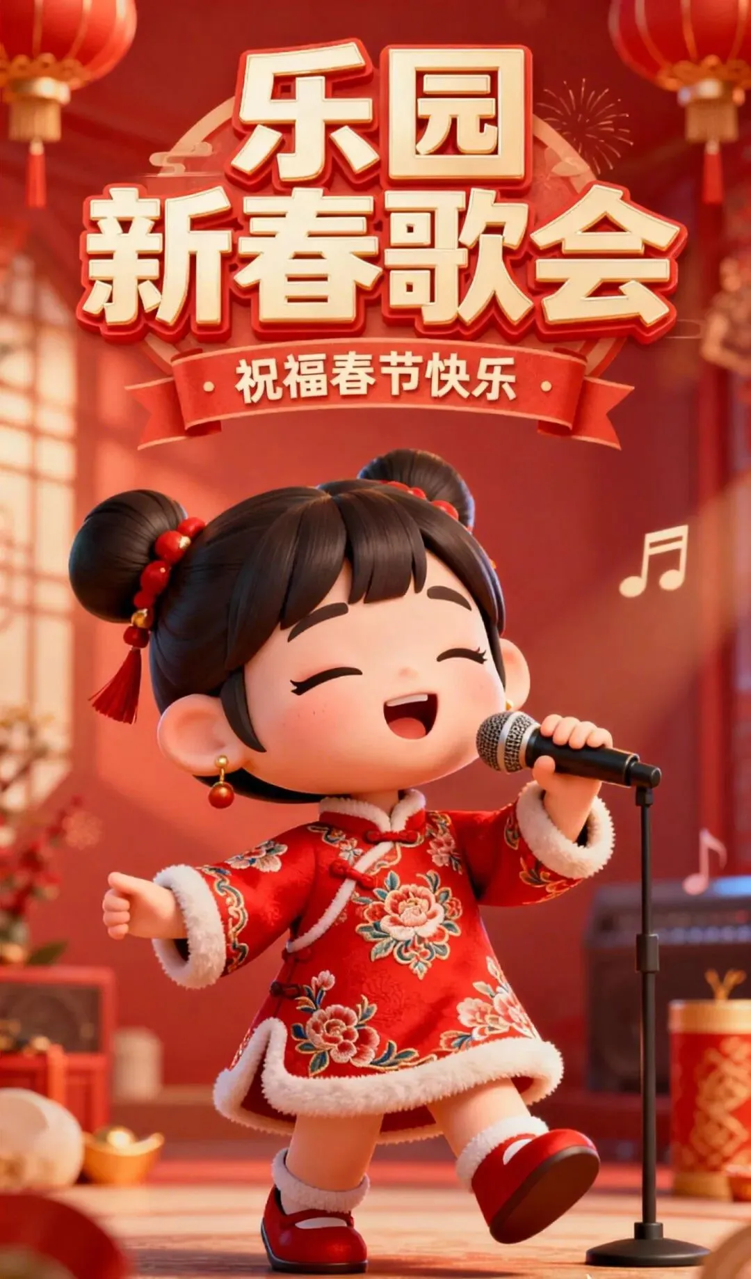 歌曲征集活动 ︱ 乐园新春歌会,宝宝齐来过年
